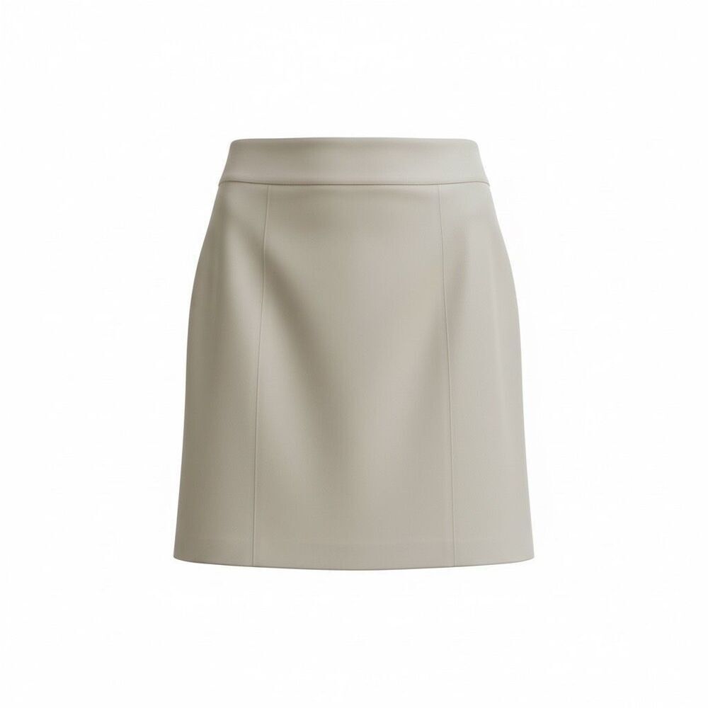 Worthington Beige Pencil Above Knee Length Skirt Size 12 Back Zip Formal Career